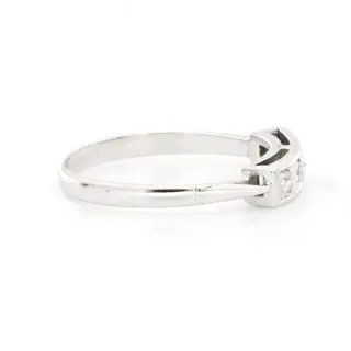 Vintage - No Reserve Price - 18 karaat Witgoud - Ring - 0.20 ct