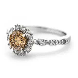 1.49 tcw Diamond Ring - 14 karaat Witgoud - Ring - 1.01 ct Diamant - Diamanten van 0,48 ct - geen minimumprijs