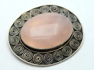 925 Zilver - Broche - 20.00 ct Quartz