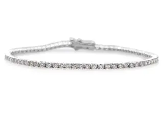 2.06 Carat Fancy Light Pink Diamond Tennis Riviera - 14 karaat Witgoud - Armband - GEEN RESERVE