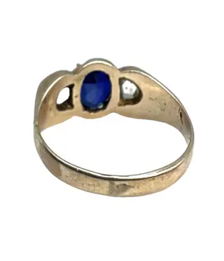 14 karaat Goud - Ring - 2.20 ct Saffier