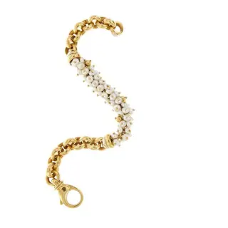 Filippini - 18 karaat Geel goud - Armband Zoetwater parel