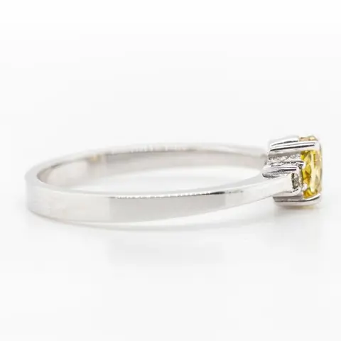 No Reserve Price - 0.36 tcw - 14 karaat Witgoud - Ring Diamant