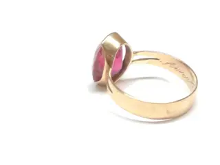made year 1959, no reserve - 14 karaat Geel goud - Ring - 3.80 ct Robijn