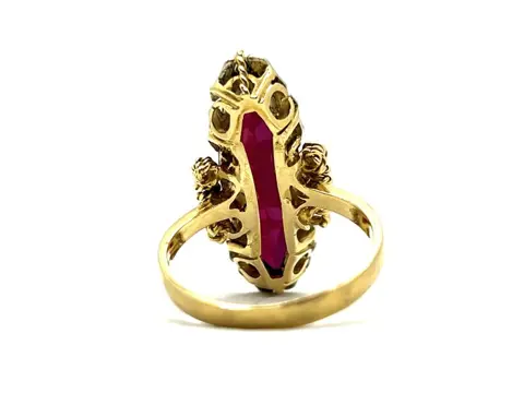 18 karaat Rosé goud - Ring - 7.25 ct Robijn
