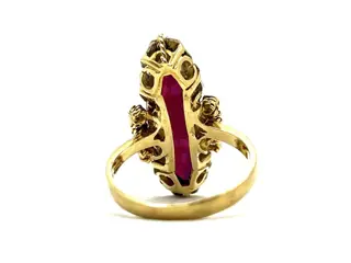 18 karaat Rosé goud - Ring - 7.25 ct Robijn