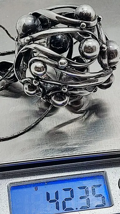 Pendente modernista belgian anni 50 - 925 Zilver - Collier met hanger