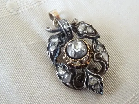 Goud/zilver/Diamant - 14 karaat Goud, Zilver - Hanger