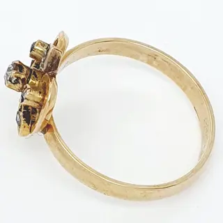 18 karaat Geel goud - Ring - 0.14 ct Diamant