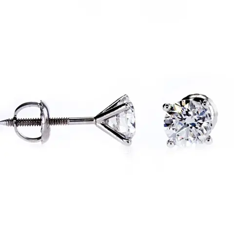 1.60 Ct Round Diamond Earrings - 14 karaat Witgoud - Oorbellen - Helderheid versterkt 1.60 ct Diamant
