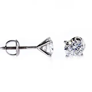 1.60 Ct Round Diamond Earrings - 14 karaat Witgoud - Oorbellen - Helderheid versterkt 1.60 ct Diamant
