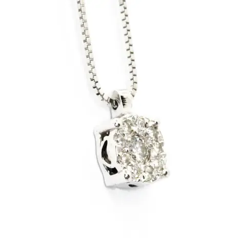 PG GIOIELLI NO RESERVE PRICE - 18 karaat Goud - Collier met hanger - 0.08 ct Diamant - Diamanten