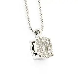 PG GIOIELLI NO RESERVE PRICE - 18 karaat Goud - Collier met hanger - 0.08 ct Diamant - Diamanten