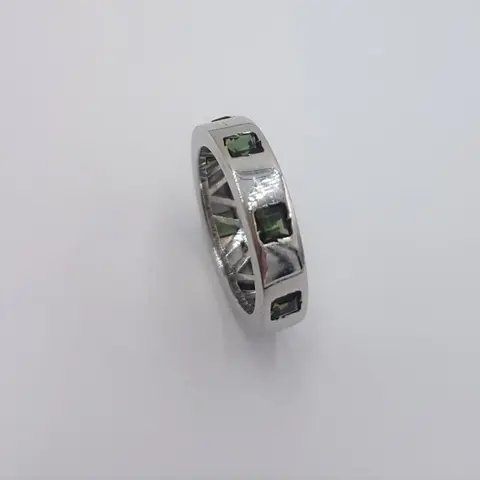 Vasari - 18 karaat Witgoud - Ring - 1.20 ct Toermalijn