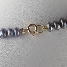 Intini Jewels - 18 karaat Geel goud, Goud - Halsketting - 119.50 ct Zoetwater parel - Rhodonite