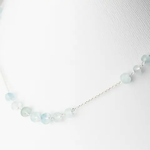 Intini Jewels - 18 karaat Goud, Witgoud - Halsketting - 55.00 ct Aquamarijn