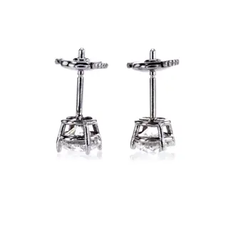 2.06CtE-F/SI1 Round Diamond Earrings - 14 karaat Witgoud - Oorbellen - Helderheid versterkt Diamant - Geen reserve
