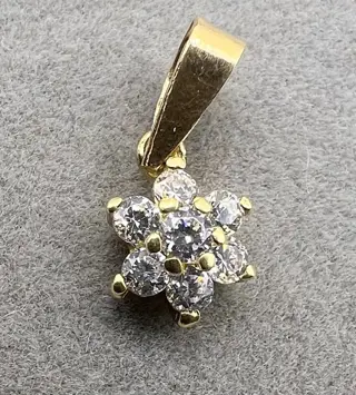 NO RESERVE PRICE - 18 karaat Geel goud - Hanger - 0.14 ct Diamant