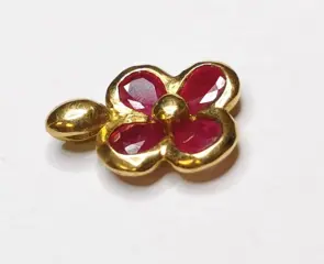 18 karaat Goud - Hanger - Robijnen