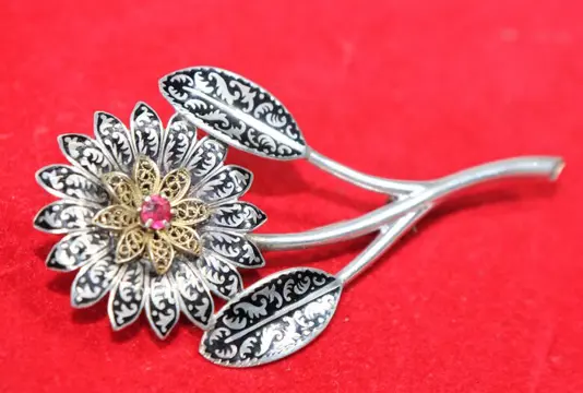 TOPAZIO - 925 Zilver - Broche