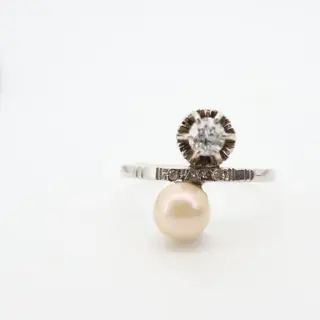 18 karaat Goud - Ring - 0.22 ct Diamant