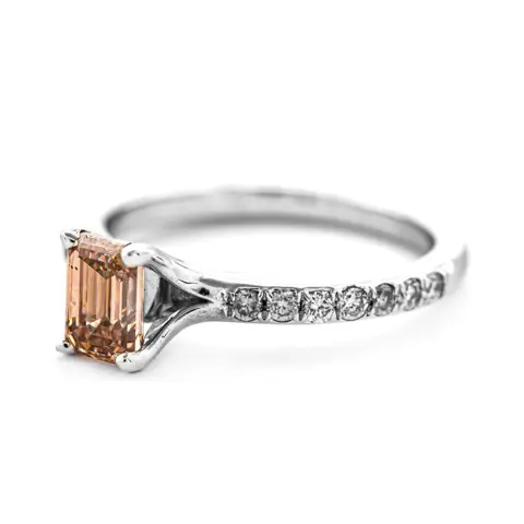 1.20 tcw SI1 Diamond Ring - 14 karaat Witgoud - Ring - 0.93 ct Diamant - Diamanten van 0,27 ct - geen minimumprijs
