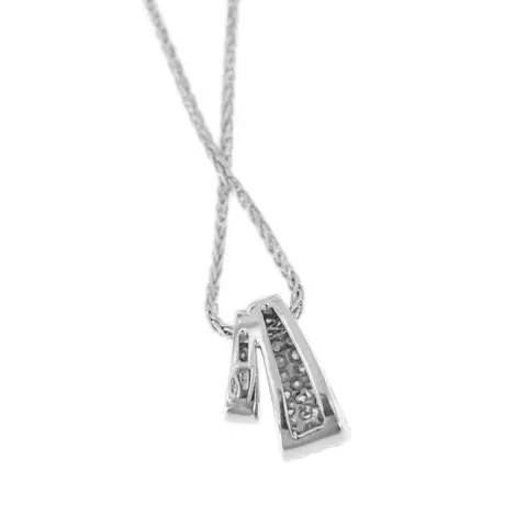 Salvini - 18 karaat Witgoud - Collier met hanger - 0.40 ct