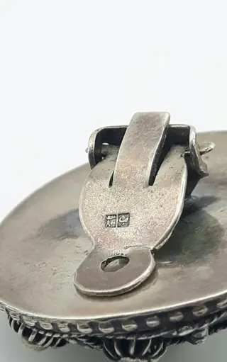 Zeeuws - 925 Zilver - Broche, Oorbellen