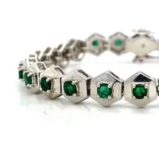 925 Zilver - Armband Smaragd