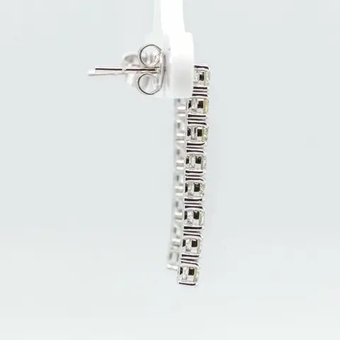 No Reserve Price - 14 karaat Witgoud - Oorbellen - 1.75 ct Diamant