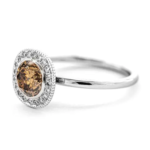 1.16 tcw Diamond Ring - 14 karaat Witgoud - Ring - 1.03 ct Diamant - Diamanten van 0,13 ct - geen minimumprijs