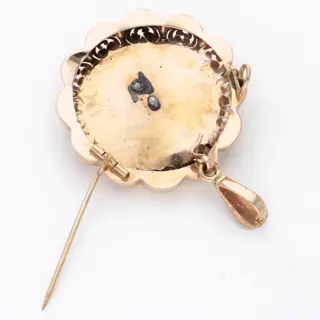 18 karaat Goud - Broche, Hanger - Parels