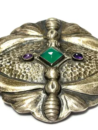 Antique um 1900-1910 Art Neuveau - 800 Zilver - Broche