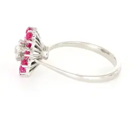 Vintage - No Reserve Price - 18 karaat Witgoud - Ring - 0.30 ct Diamant - Rubelliet