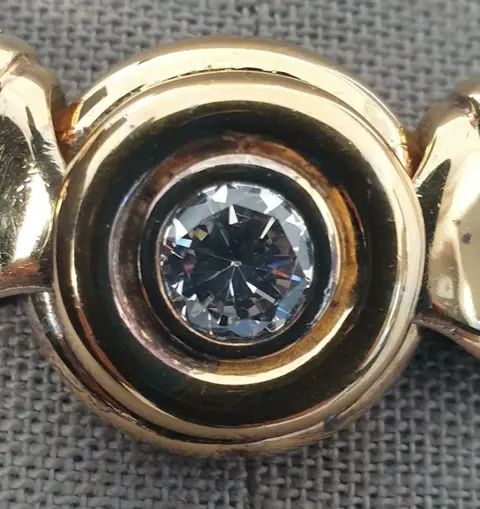 UnoAErre - 925 Verguld, Zilver - Halsketting Zirkoon