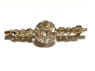 18 karaat Geel goud - Broche - Diamanten