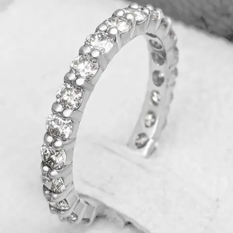 1.25 Carat Diamonds Half Eternity - 14 karaat Witgoud - Ring - GEEN RESERVE