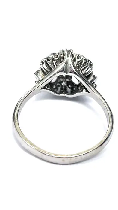 18 karaat Witgoud - Ring - 0.61 ct Diamant