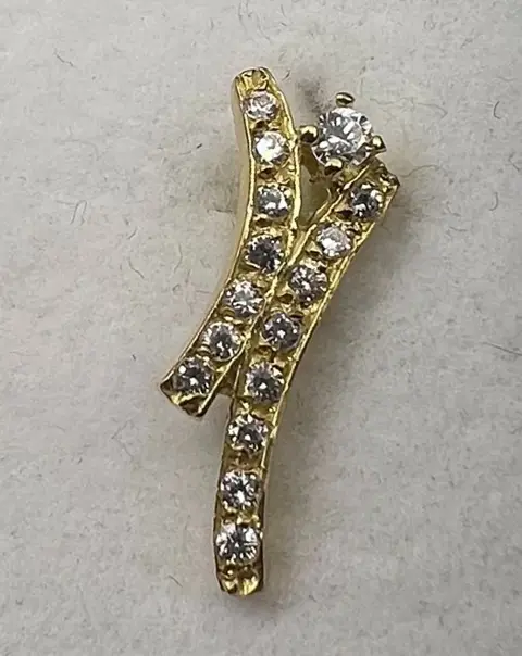 NO RESERVE PRICE - 18 karaat Geel goud - Oorbellen - 0.14 ct Diamant