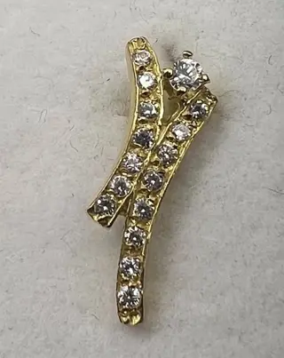 NO RESERVE PRICE - 18 karaat Geel goud - Oorbellen - 0.14 ct Diamant