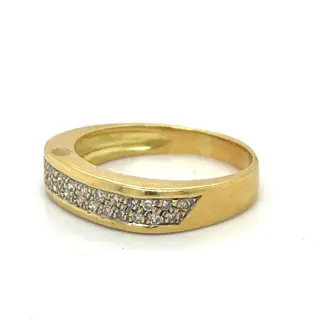 18 karaat Geel goud - Ring - 0.25 ct Diamant