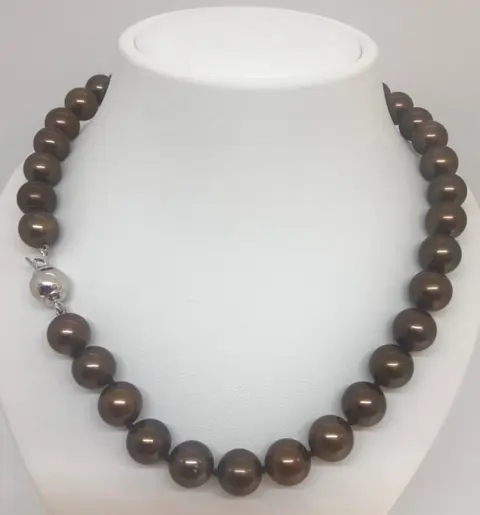 Tahiti Chocolate Pearls - 925 Zilver - Halsketting