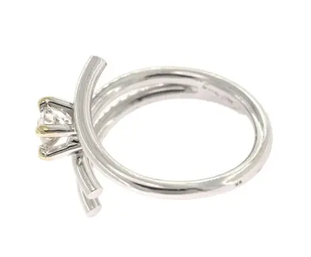 18 karaat Witgoud - Ring - 0.44 ct