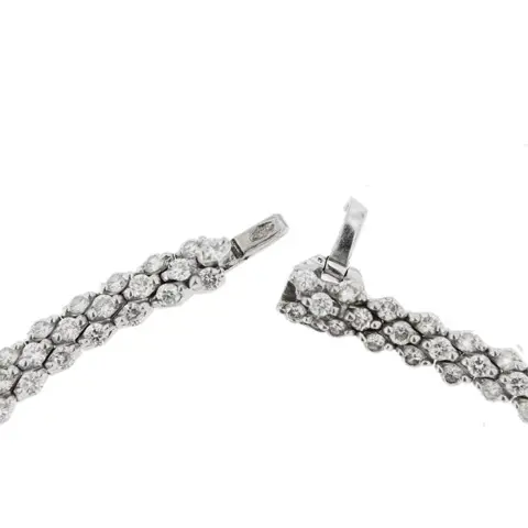 18 karaat Witgoud - Halsketting - 5.00 ct Diamanten