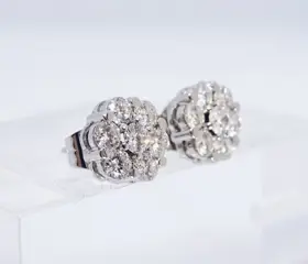 18 karaat Witgoud - Oorbellen - 2.80 ct Diamant