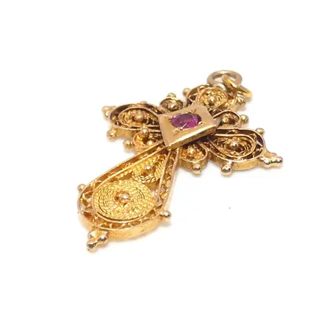 18 karaat Goud - Hanger Robijn