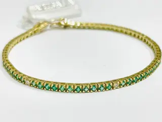 Astralia - 18 karaat Geel goud - Armband - 2.68 ct Smaragd - Diamanten