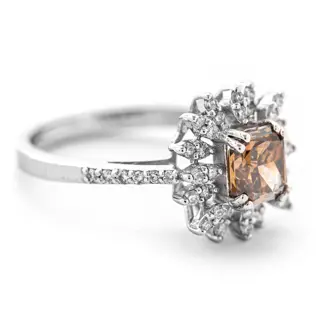 1.40 tcw SI1 Diamond Ring - 14 karaat Witgoud - Ring - 1.07 ct Diamant - Diamanten van 0,33 ct - geen minimumprijs