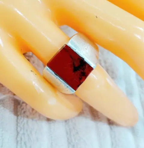 925 Zilver - Ring - Mexico - Koraal