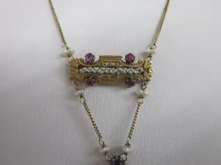 14 karaat Goud - Collier met hanger Gemengd - Robijnen